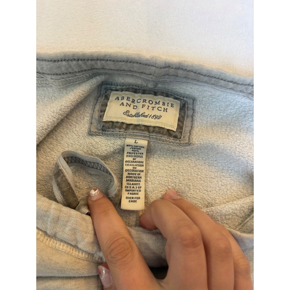 Abercrombie & Fitch Womens Gray 1892 Logo Sweatpants Joggers Large Vintage Style - Picture 7 of 9